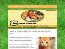 Tablet Screenshot of hallcrestkennels.com